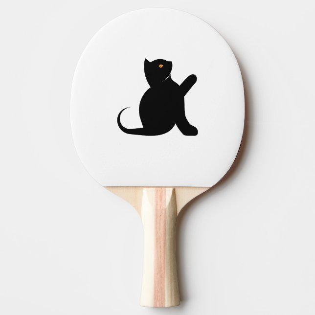 Raquete De Ping Pong Cat Say Hello (Frente)