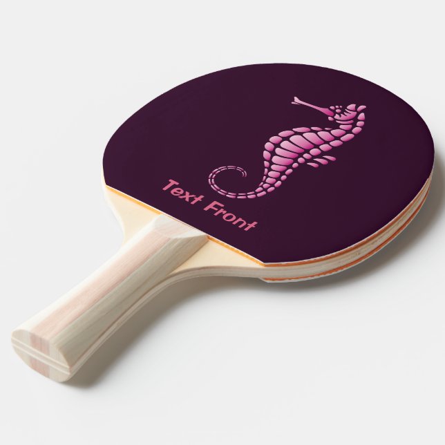 Raquete De Ping Pong Cavalo-Marinho Rosa (Frente inclinada)