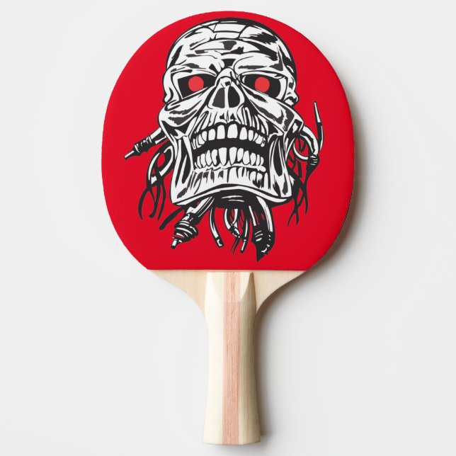 Raquete De Ping Pong Caveira legal (Frente)