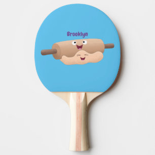 Raquete De Ping Pong Cavilha rolante e cartoon para pastelaria
