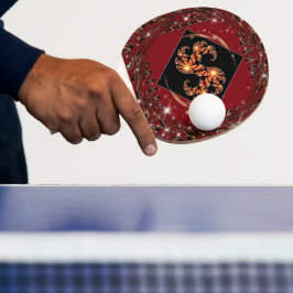 Raquete De Ping Pong Celestial Galactic: Focused Precision & Gratitude