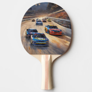 Raquete De Ping Pong Cena Colorida de Corrida do Crepúsculo de Alta Vel