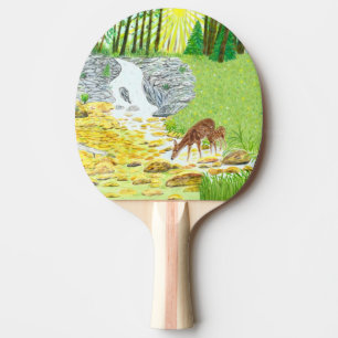 Raquete De Ping Pong Cerva e Filhote