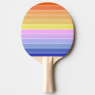 Raquete De Ping Pong Céu do Pôr do Sol Listras Horizontais Coloridas
