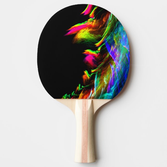 Raquete De Ping Pong Chamas Neon das Luzes das Ravernas e do Partido (Frente)
