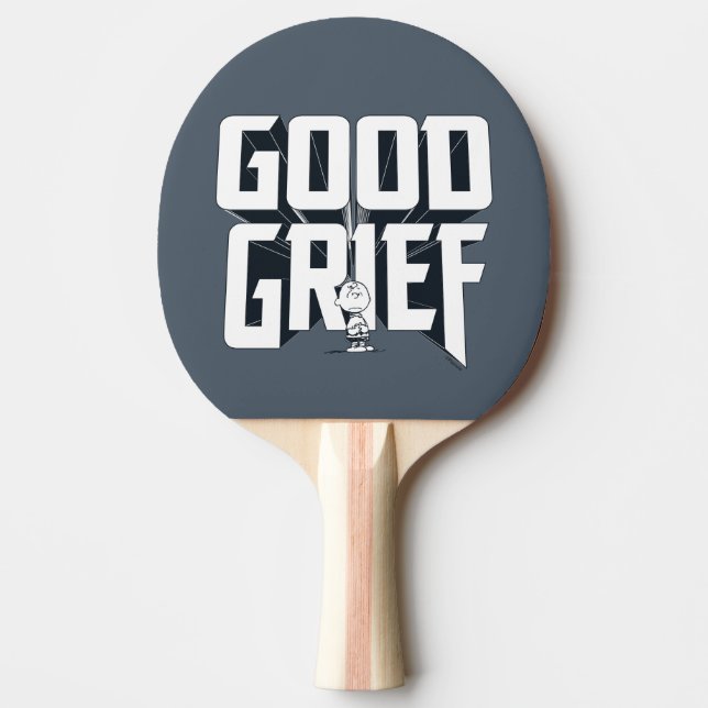 Raquete De Ping Pong Charlie Brown "Good Grief" Rock Banda Tee Graphic (Frente)