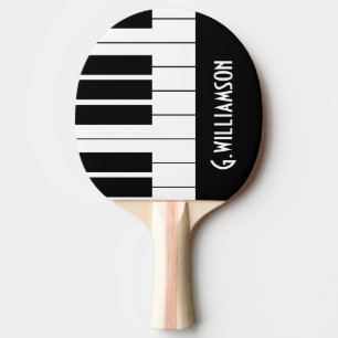 Raquete De Ping Pong Chaves para Piano Musical   Adicione seu nome