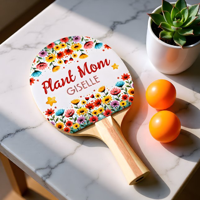 Raquete De Ping Pong Cheerful Spring Garden Mom Ping Pong Paddle (Criador carregado)