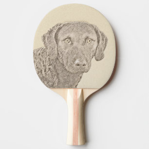 Raquete De Ping Pong Chesapeake Bay Retriever Painting Original Dog Art