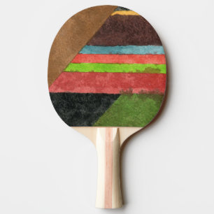 Raquete De Ping Pong 'Chevrons' Ping Pong Paddle de Design Abstrato
