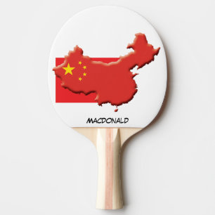 Raquete De Ping Pong CHINA FLAG & MAP Personalizado