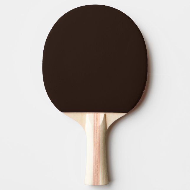 Raquete De Ping Pong Chocolate escuro, castanho escuro sólido (Frente)