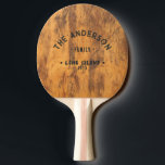 Raquete De Ping Pong Chopping Block Vintage Seaside Family Name<br><div class="desc">Chopping Block Vintage Seaside Family Name Ping Pong Paddle captures the easygoing spirit of coastal gatherings where laughter drifts like a warm ocean breeze and every rally becomes part of a shared memory. The vintage seaside theme evokes sunlit docks, weathered boardwalks, and long afternoons spent with friends and family enjoying...</div>