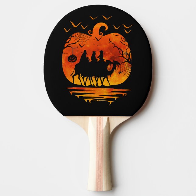 RAQUETE DE PING PONG CHRISTMAS HALLOWECOSTUME PUMPKIN NATAL GIFT (Frente)
