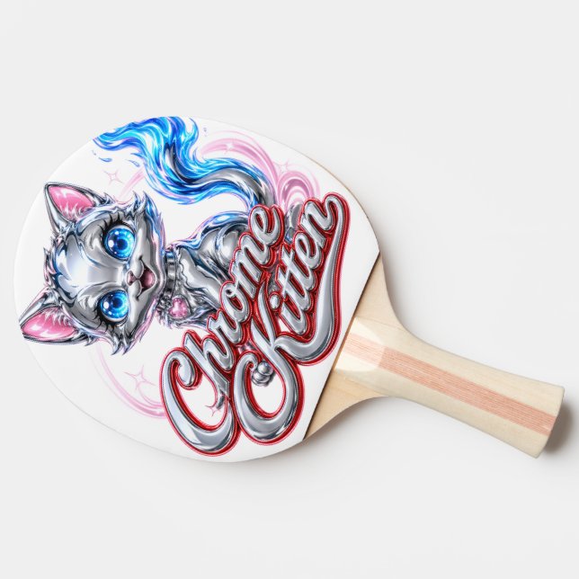 Raquete de Ping Pong Chrome Kitten (Lateral)