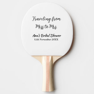 Raquete De Ping Pong Chuveiro de noiva viagem adicionar nome data de se