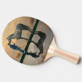 Raquete De Ping Pong Cinza Horse E Alcance Ping Pong OTTB