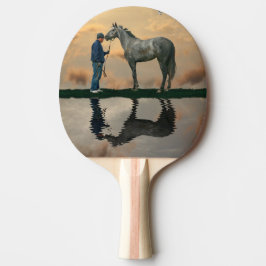 Raquete De Ping Pong Cinza Horse E Alcance Ping Pong OTTB
