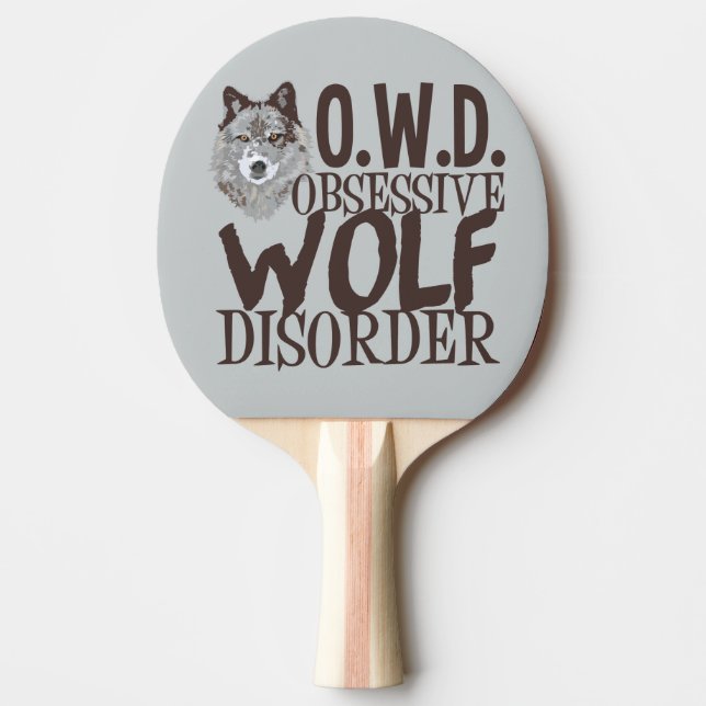 Raquete De Ping Pong Cinza Wolf (Frente)