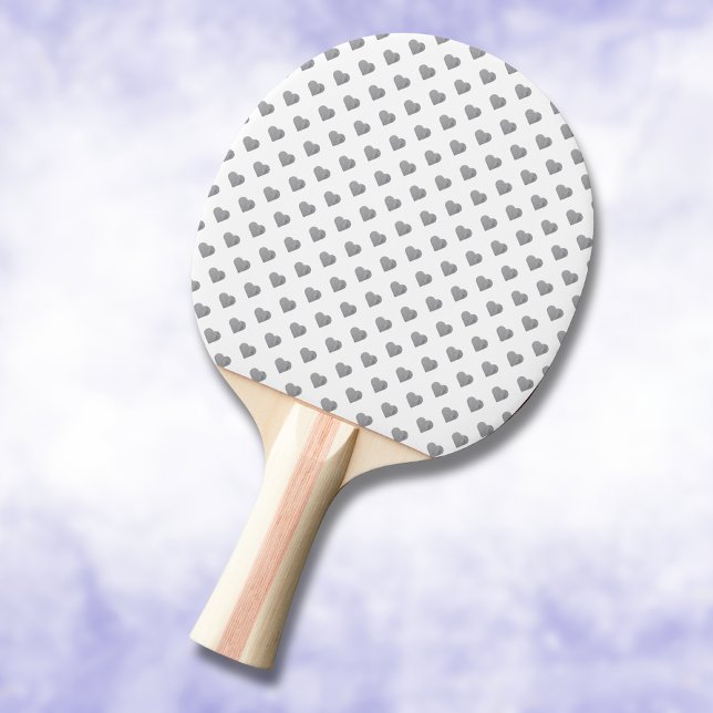 Raquete De Ping Pong Cinzas Concretas Simétricas em Branco (Criador carregado)