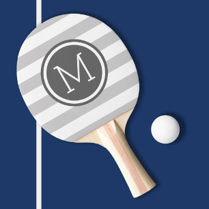 Raquete De Ping Pong Cinzas e carvão pré-desidratado Monograma