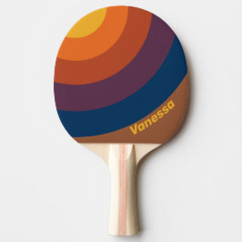 Raquete De Ping Pong Círculo de Argila Seca ao Sol com Faixa e Nome