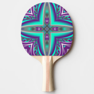 Raquete De Ping Pong Círculos Concentrados Puxados Para O Ponto Abstrat