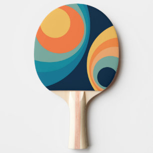 Raquete De Ping Pong Círculos retráteis coloridos design