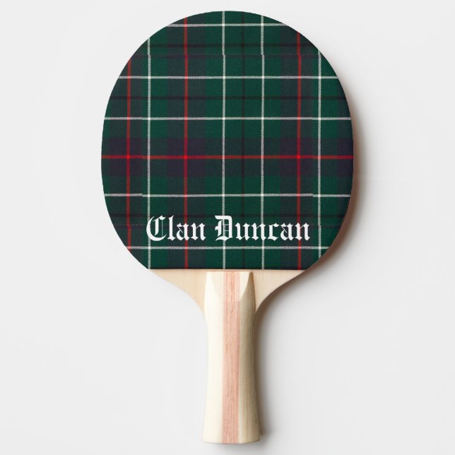 Raquete De Ping Pong Clan Duncan Tartan Personalizável (Frente)