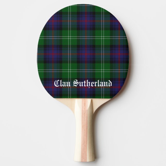 Raquete De Ping Pong Clan Sutherland Tartan (Frente)