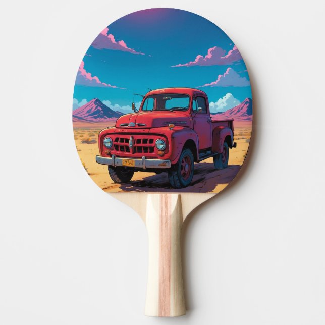 Raquete de Ping Pong Clássica Americana (Frente)