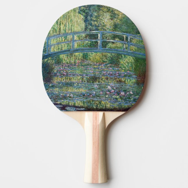 Raquete De Ping Pong Claude Monet - Lagoa de Água Lily, Harmonia Verde (Frente)