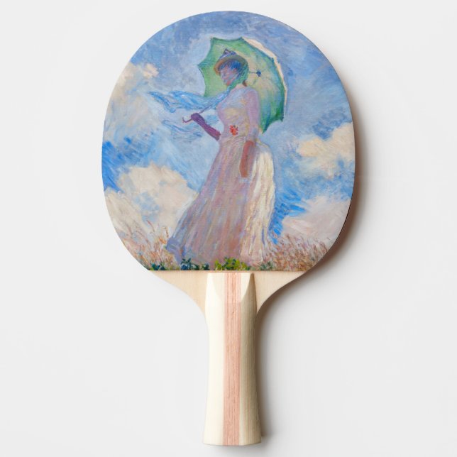 Raquete De Ping Pong Claude Monet - Mulher com Parasol virada para a es (Frente)