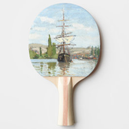 Raquete De Ping Pong Claude Monet. Navios a voar no Sena em Rouen