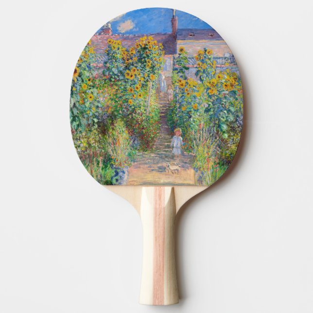 Raquete De Ping Pong Claude Monet - O Jardim do Artista em Vetheuil (Frente)