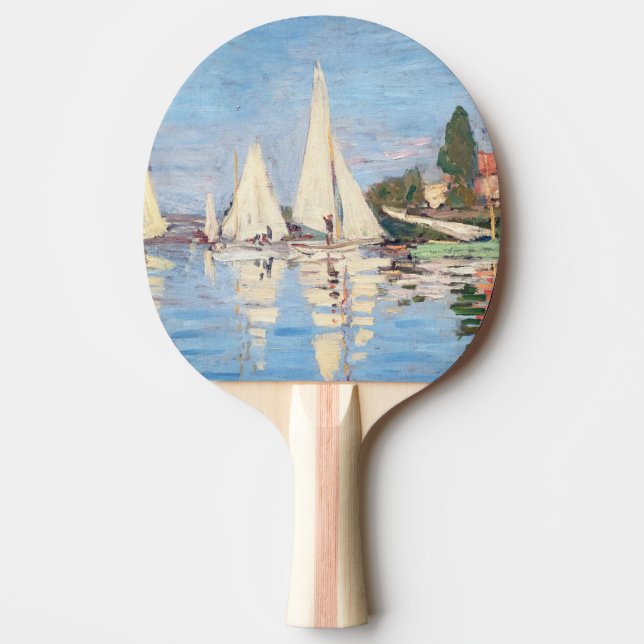 Raquete De Ping Pong Claude Monet - Regattas em Argenteuil (Frente)