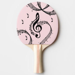 Raquete De Ping Pong Climactic G Clef Music Pink