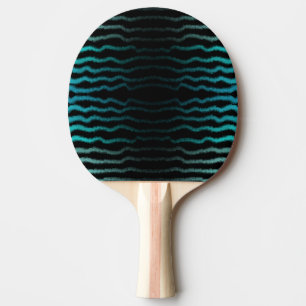 Raquete De Ping Pong Coastal Beach Salty Turquoise Waves Abstrato Art