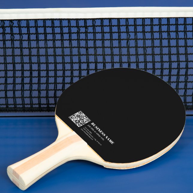 Raquete De Ping Pong Código QR personalizado e texto retrô-moderno edit (Insitu)