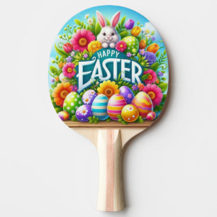 Raquete De Ping Pong Coelhinho bonito de primavera/Páscoa com ovo