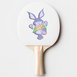 Raquete De Ping Pong Coelhinho da Páscoa Roxo Dançando