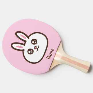 Raquete De Ping Pong Coelho fofo de desenho animado
