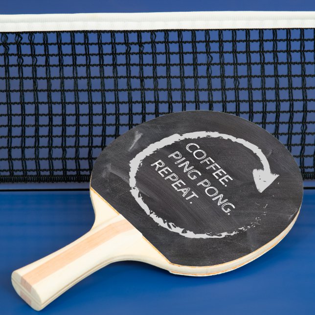 Raquete De Ping Pong Coffee. Ping Pong. Repeat. Custom Phrase (Insitu)