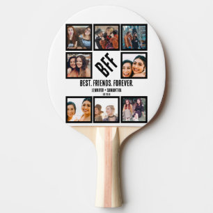 Raquete De Ping Pong Colagem de Fotografias BFF 8 Personalizadas para M