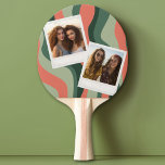 Raquete De Ping Pong Colagem de Fotos do Instagram 2 - Curvas de Boho O<br><div class="desc">Adicione 2 fotos - Um modelo perfeito para um presente para os amigos. Adicione duas fotos a este quadro retrorreflector e nomes e datas personalizados para fazer uma recordação perfeita.</div>
