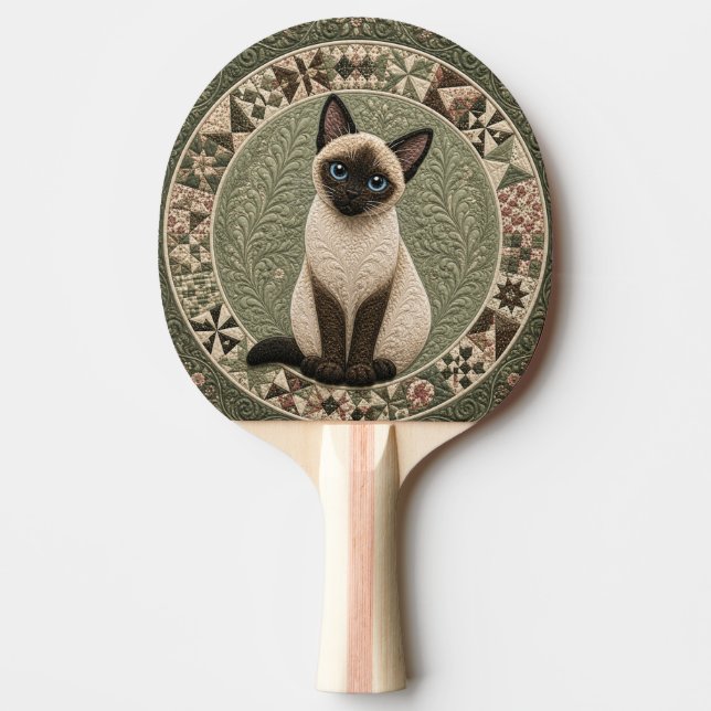 Raquete De Ping Pong Colcha Siamesa Salvia (Frente)