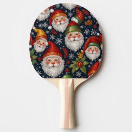 Raquete De Ping Pong Coleção de Natal Vintage Santa Claus