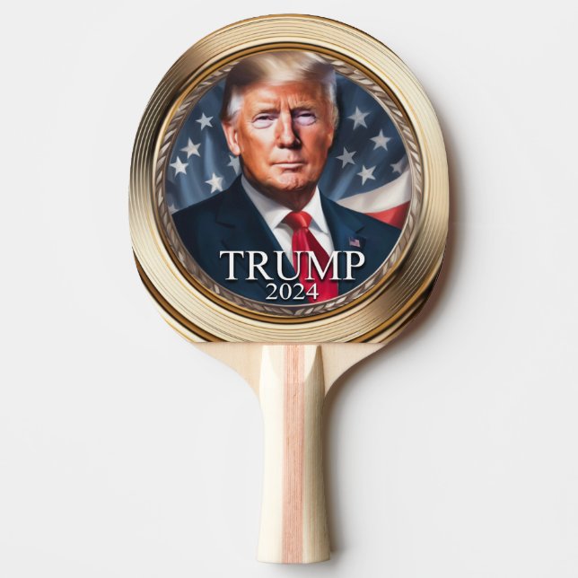 Raquete De Ping Pong Coletivo da Campanha Donald Trump 2024 (Frente)