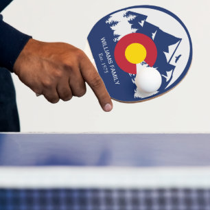 Raquete De Ping Pong Colorado Mounties Vintage Co Flag Souvenirs