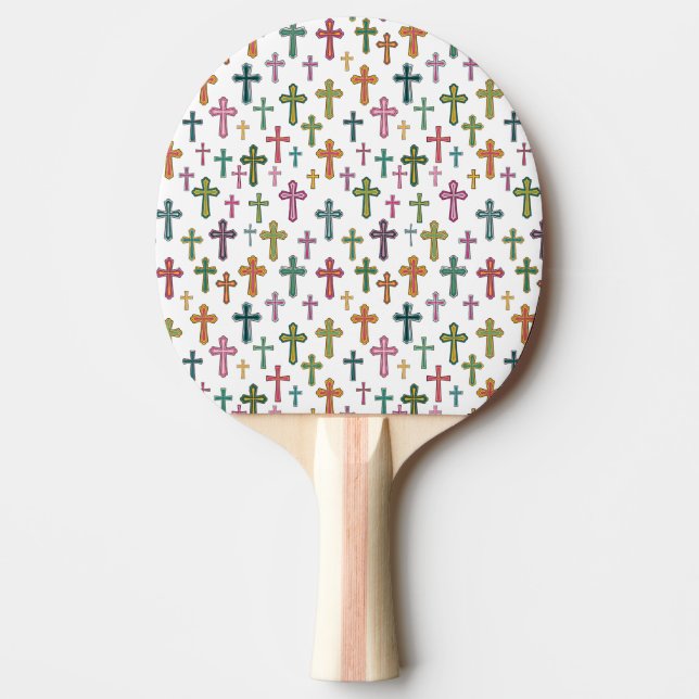 Raquete De Ping Pong Colorful Easter cross patterned (Frente)